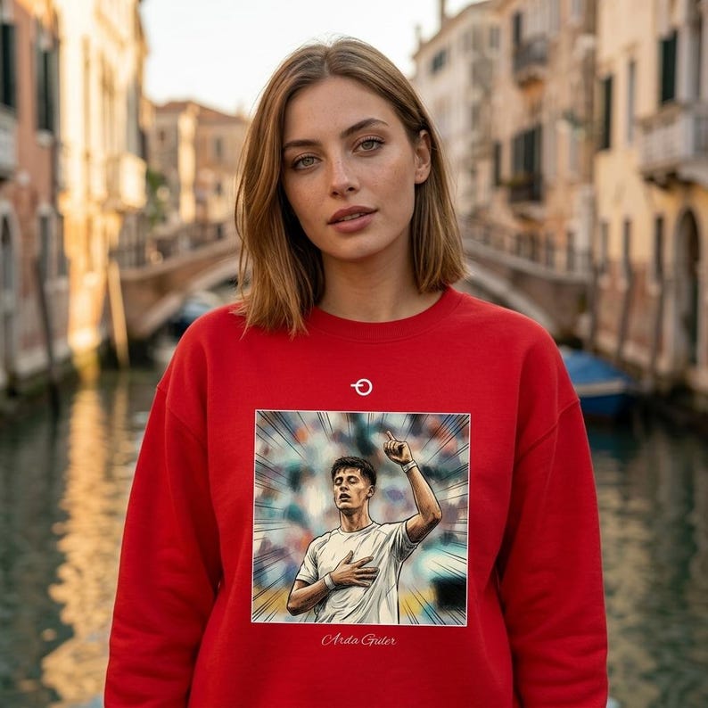 Arda Guler Vintage Poster Sweatshirt | Retro Football Graphic | Real Madrid Turkiye & World Cup 2026 image 2