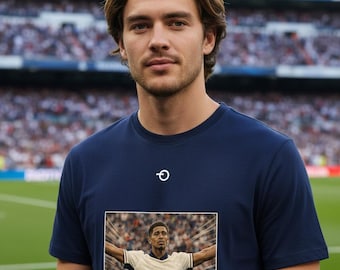 Jude Bellingham Vintage Poster T-Shirt | Retro Football Graphic | Real Madrid England & World Cup 2026