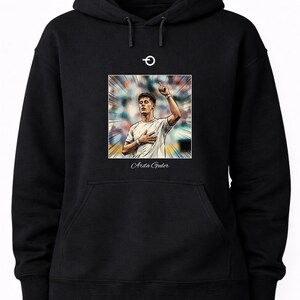Sudadera con capucha estilo póster vintage de Arda Guler / Gráfico retro de fútbol / Real Madrid Turquía y Mundial 2026 imagen 4