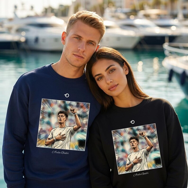 Arda Guler Vintage Poster Sweatshirt | Retro Football Graphic | Real Madrid Turkiye & World Cup 2026 image 3