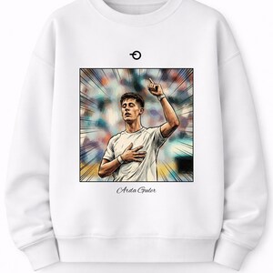 Arda Guler Vintage Poster Sweatshirt | Retro Football Graphic | Real Madrid Turkiye & World Cup 2026 image 5