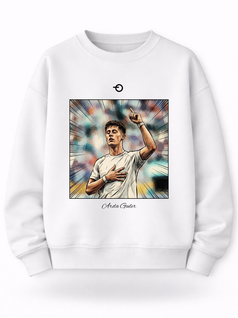 Arda Guler Vintage Poster Sweatshirt | Retro Football Graphic | Real Madrid Turkiye & World Cup 2026 image 5