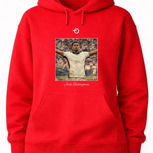 Jude Bellingham Vintage Poster Hoodie | Retro Football Graphic | Real Madrid England & World Cup 2026 image 6