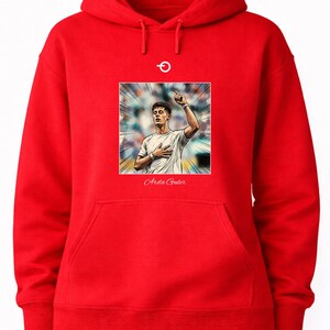 Sudadera con capucha estilo póster vintage de Arda Guler / Gráfico retro de fútbol / Real Madrid Turquía y Mundial 2026 imagen 6
