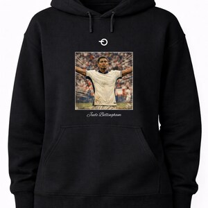 Jude Bellingham Vintage Poster Hoodie | Retro Football Graphic | Real Madrid England & World Cup 2026 image 4