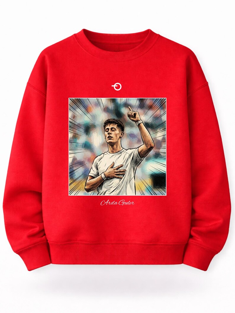 Arda Guler Vintage Poster Sweatshirt | Retro Football Graphic | Real Madrid Turkiye & World Cup 2026 image 6