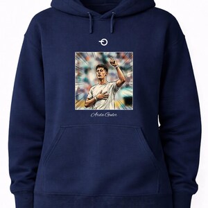 Sudadera con capucha estilo póster vintage de Arda Guler / Gráfico retro de fútbol / Real Madrid Turquía y Mundial 2026 imagen 7