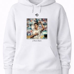 Sudadera con capucha estilo póster vintage de Arda Guler / Gráfico retro de fútbol / Real Madrid Turquía y Mundial 2026 imagen 5