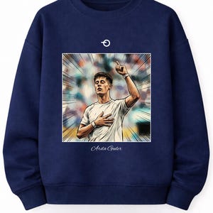 Arda Guler Vintage Poster Sweatshirt | Retro Football Graphic | Real Madrid Turkiye & World Cup 2026 image 7