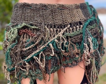 Handmade Tattered Crochet Pixie Skirt