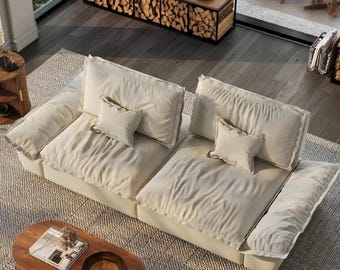 Ultimate Mother's Day Retreat: Stain Resistant Deep Seated Cloud Sofa with Adjustable Backrest