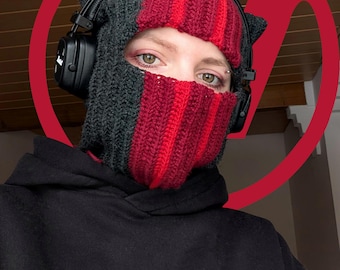 Clancy Maske | Twenty One Pilots | Bruch Tour | Tyler Joseph | handgefertigte Balaclava | oben | Mütze