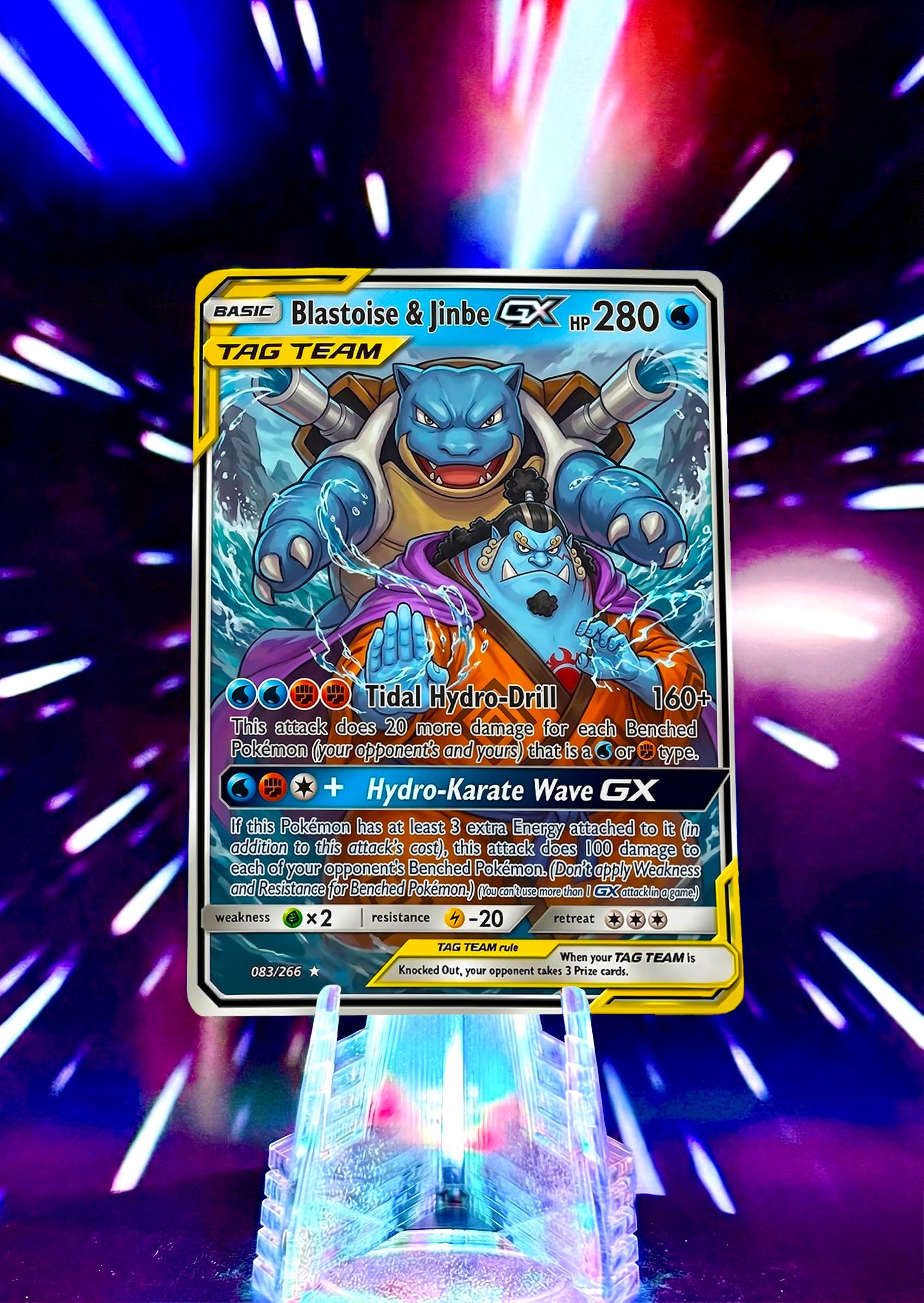 Pokemon & One Piece | Tag Team GX | Fan Art Trading Card - Etsy