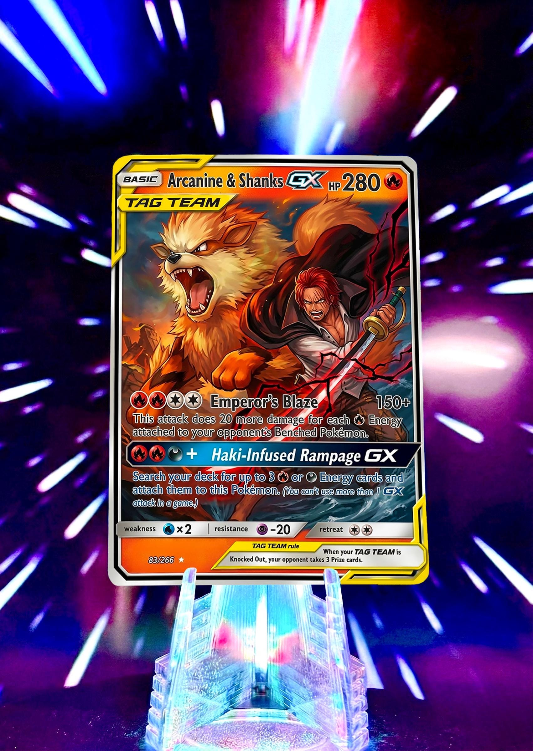 Pokemon & One Piece | Tag Team GX | Fan Art Trading Card - Etsy