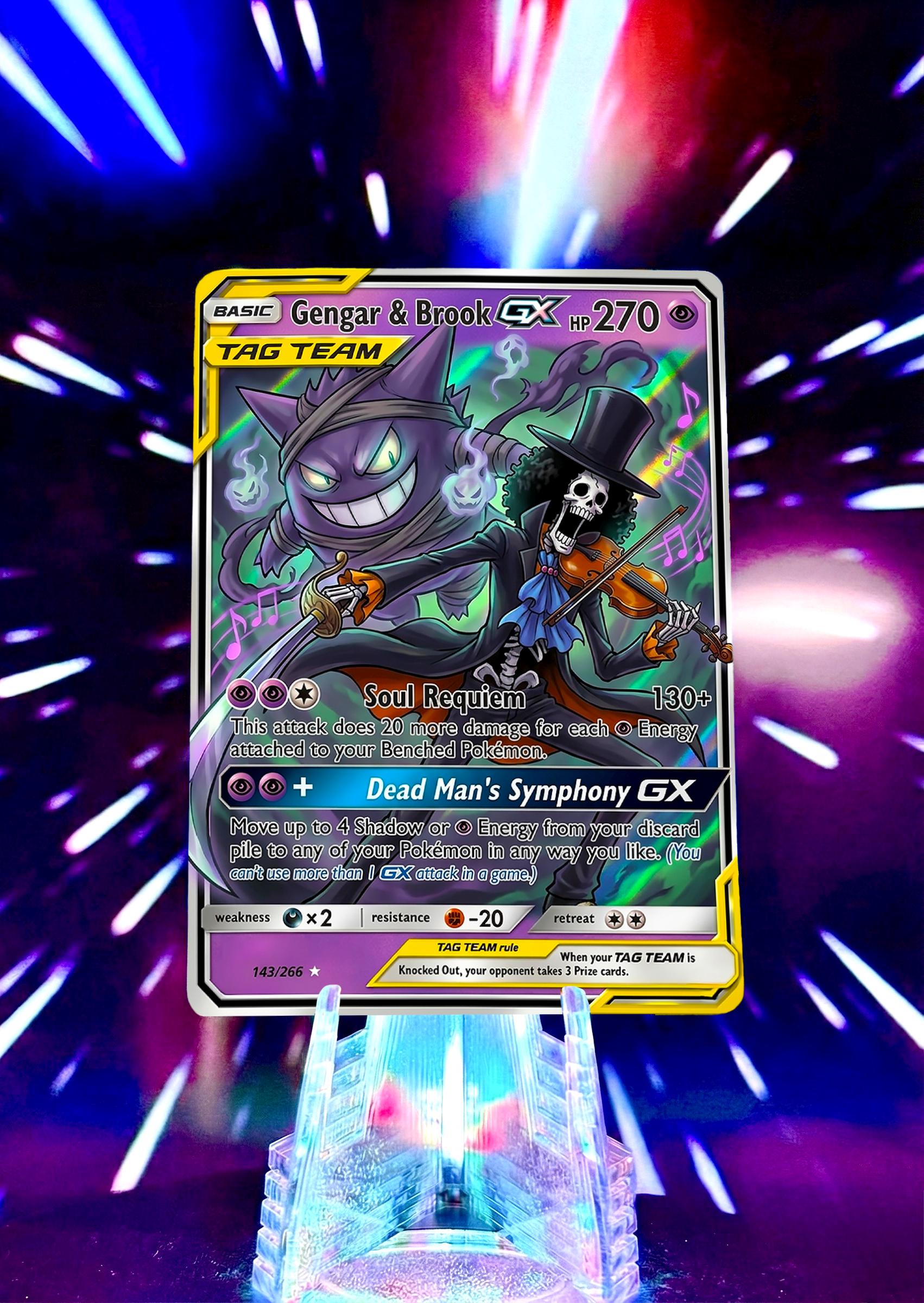 Pokemon & One Piece | Tag Team GX | Fan Art Trading Card - Etsy