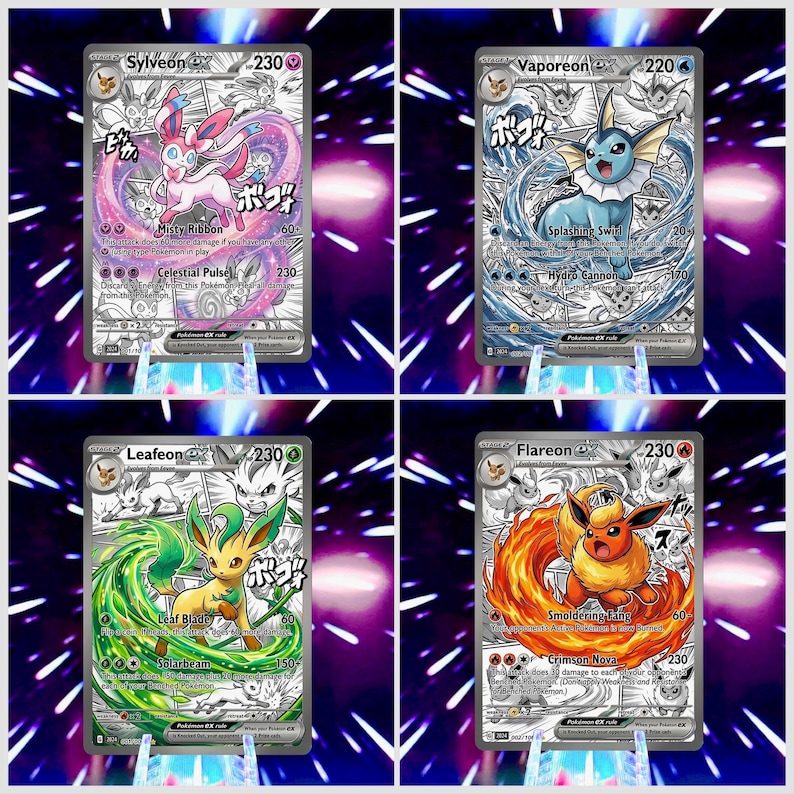 Anime Comic Style | Pokemon Fan Art Trading Card - Etsy