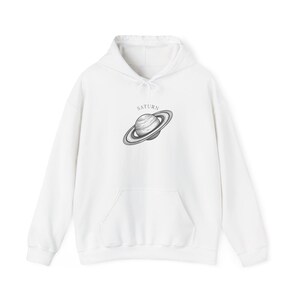 Saturnus Planet Illustration Hoodie | rymd, uppdragsmärke, vetenskapsnörd