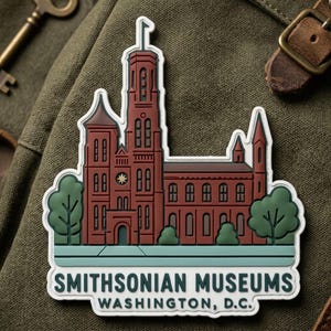 Smithsonian Museums PVC Patch – Hook and Loop Washington DC Badge