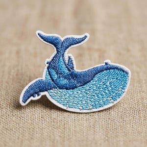 Whale Tail Embroidered Patch Iron On Ocean Marine Life Coastal Applique for Jacket Backpack Hat