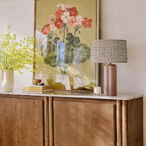 Mid Century Modern Sideboard Wood Credenza with Marble Top Large Buffet Cabinet Media Console