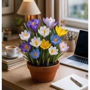 Tri Color Crocus Bulbs Indoor