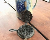 Leap Year Sale Antique G E Simmons French Waffle Iron salesman sample antique advertising Keen Kutter waffles cast iron child 39 s toy kitchen