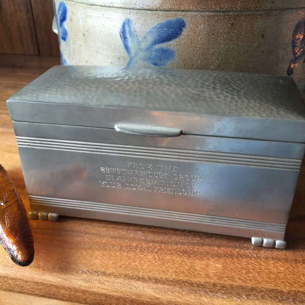 Boîte en étain Windsor Jennings Bros Mfg Co cercueil boîte boîte à cigarettes boîte à tabac à priser