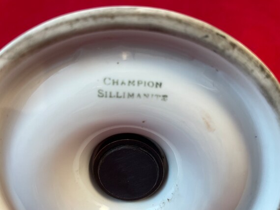 Vintage Champion Spark Plug Ashtray: Sillimanite Advertising Vintage Champion Spark Plug Ashtray: Sillimanite Advertising