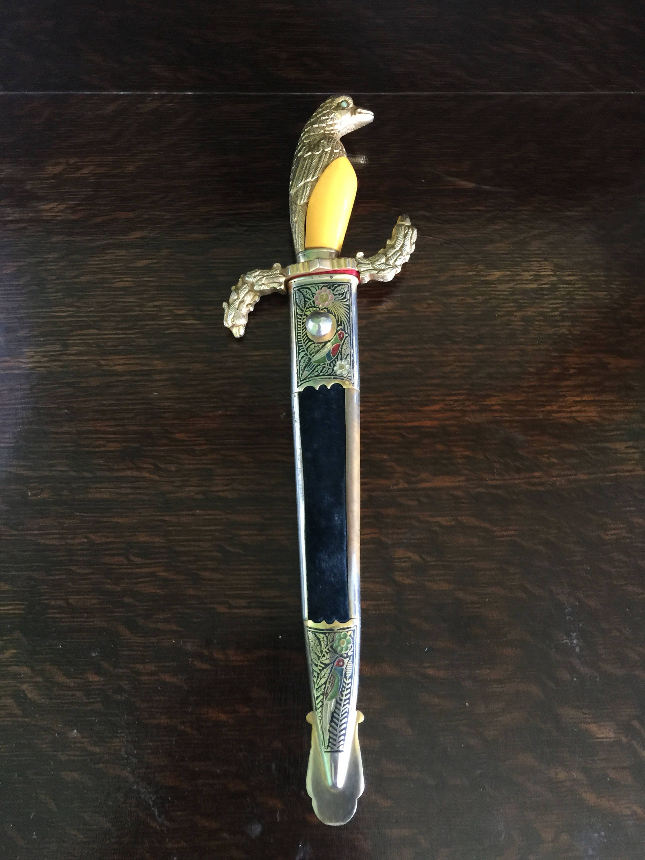Vintage Dagger /Sword / Letter Opener Toledo Spain Eagle birds Etsy