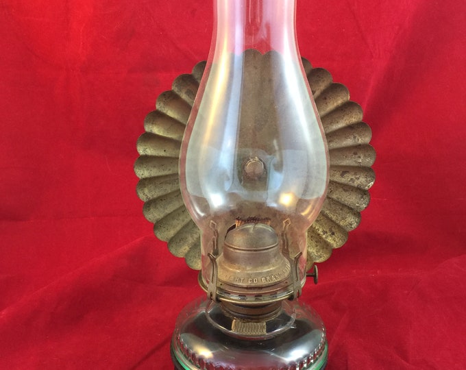 Antique Reflector Oil Lamp Wall Sconce Lantern White Light Co Victor