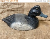 15 Off Fall Sale Antique Blue Bill Decoy Folk Art decoy Mallard Mason canvas back pintail teal black duck duck hunter collectible cabi
