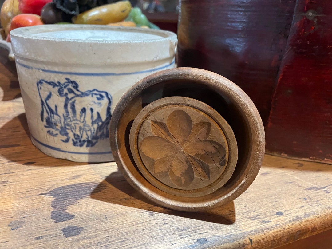 Antique Butter Mold Flower Butter Mold Antique Butter Paddle Etsy