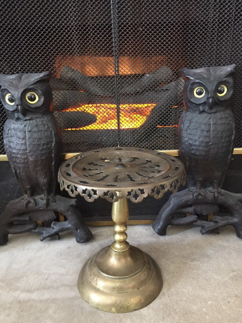 Antique Brass Fireplace Trivet Victorian hearth fireside Etsy