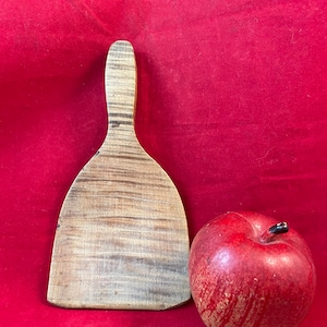 Primitive Tiger Maple Butter Paddle Curly Maple Butter Scoop antique wood butter scoop image 1