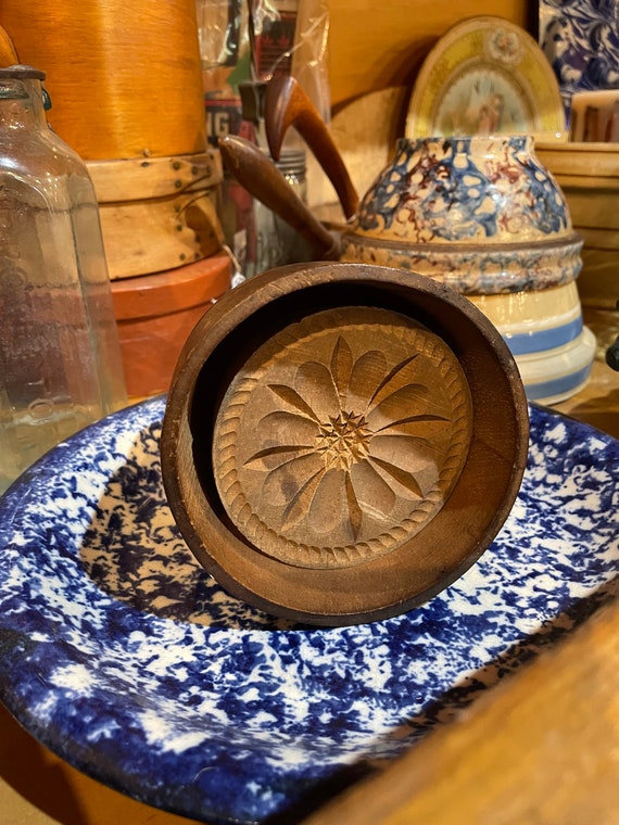 Antique Flower Butter Mold Daisy Sunflower Black Eyed Susan Etsy