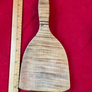 Primitive Tiger Maple Butter Paddle Curly Maple Butter Scoop antique wood butter scoop image 4