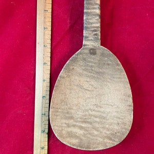 Primitive Tiger Maple Butter Paddle Curly Maple Butter Scoop antique wood butter scoop image 6