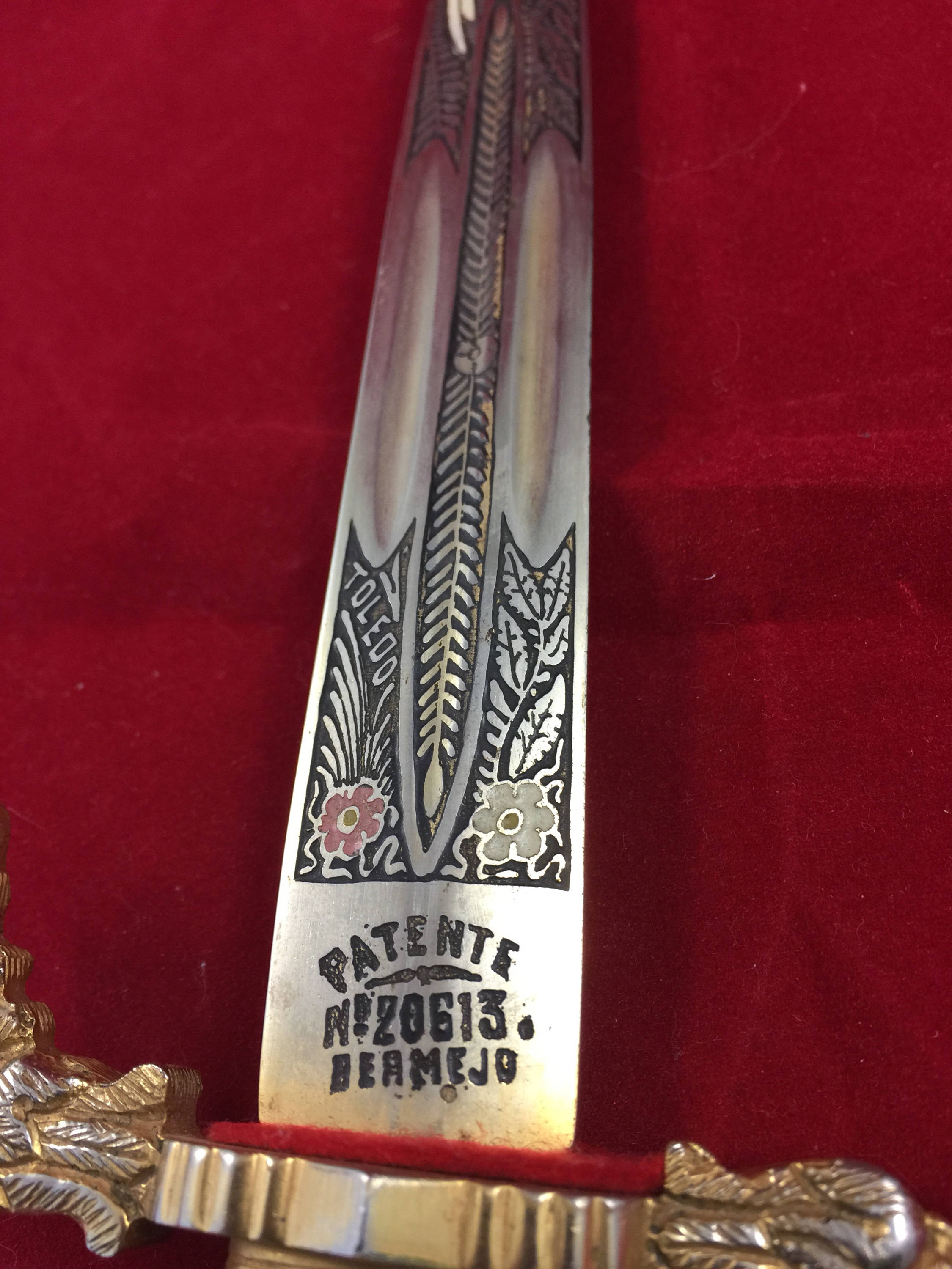 Vintage Dagger /Sword / Letter Opener Toledo Spain Eagle birds Etsy