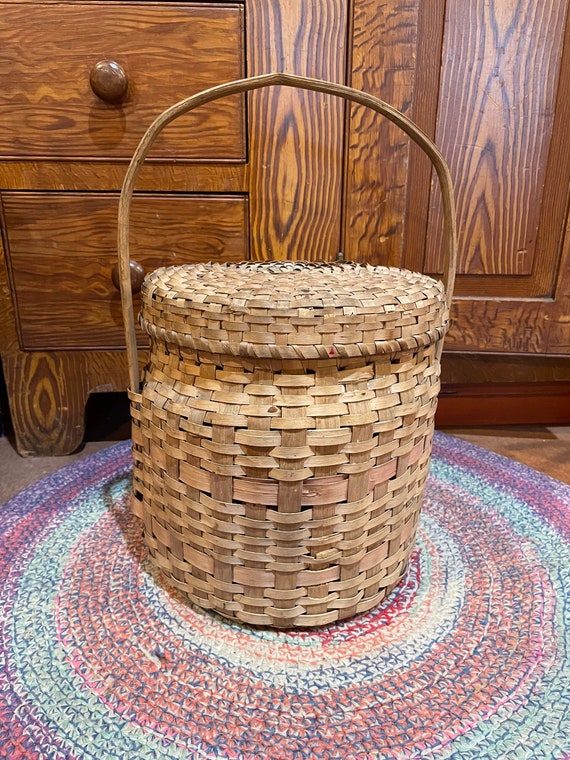 Antique Feather Basket Primitive Gathering Basket Native Etsy