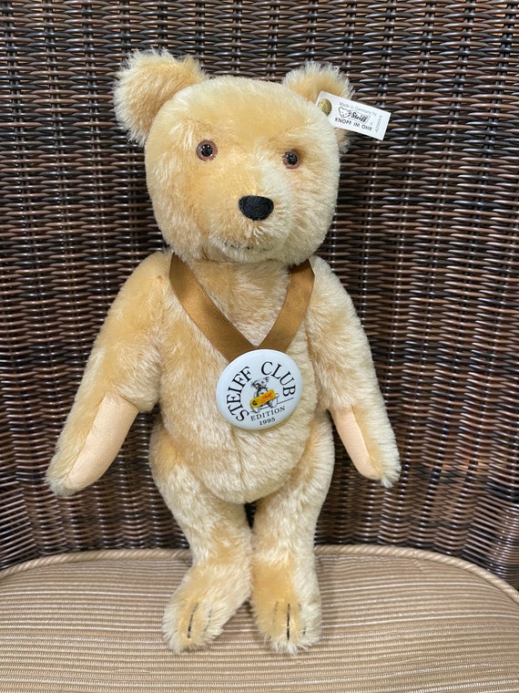 Vintage Steiff Club Bear 1995: Blonde Mohair Teddy Bear - Etsy