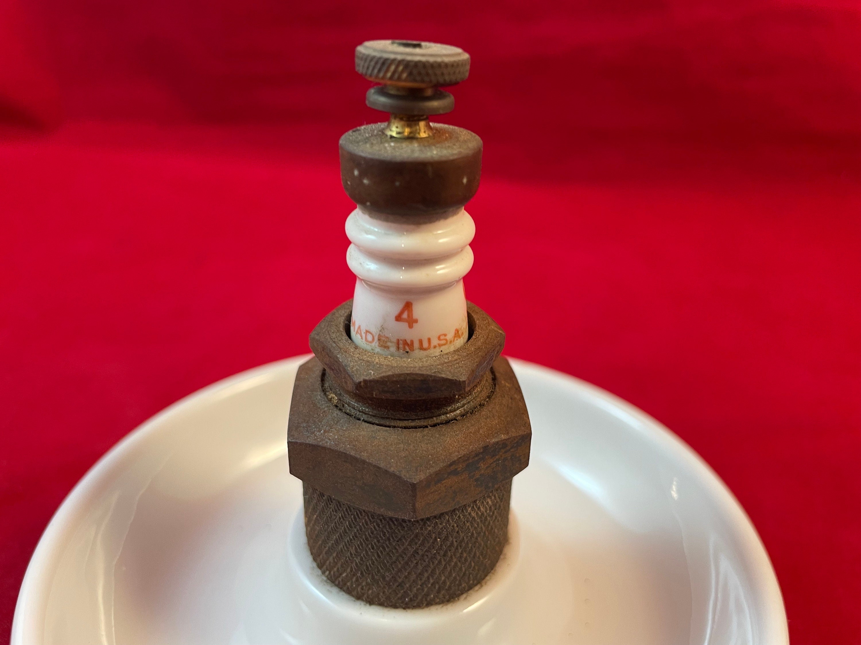Vintage Champion Spark Plug Ashtray: Sillimanite Advertising Vintage Champion Spark Plug Ashtray: Sillimanite Advertising