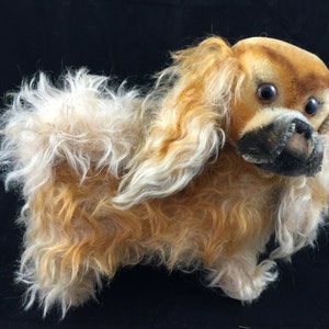 Vintage Stieff Dog &quot;Peky&quot; the Pekinese large size Pekingese antique toy dog plush figurine folk art puppy pet shop kennel best friend woof
