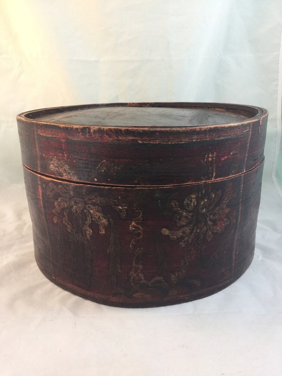 Antique Pantry Box Painted Bentwood Pantry Box Country Kitchen Etsy