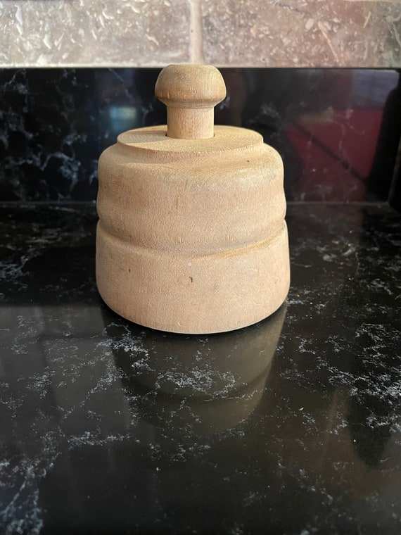 Wooden Butter Mold Antique Flower Butter Mold Butter Press Etsy
