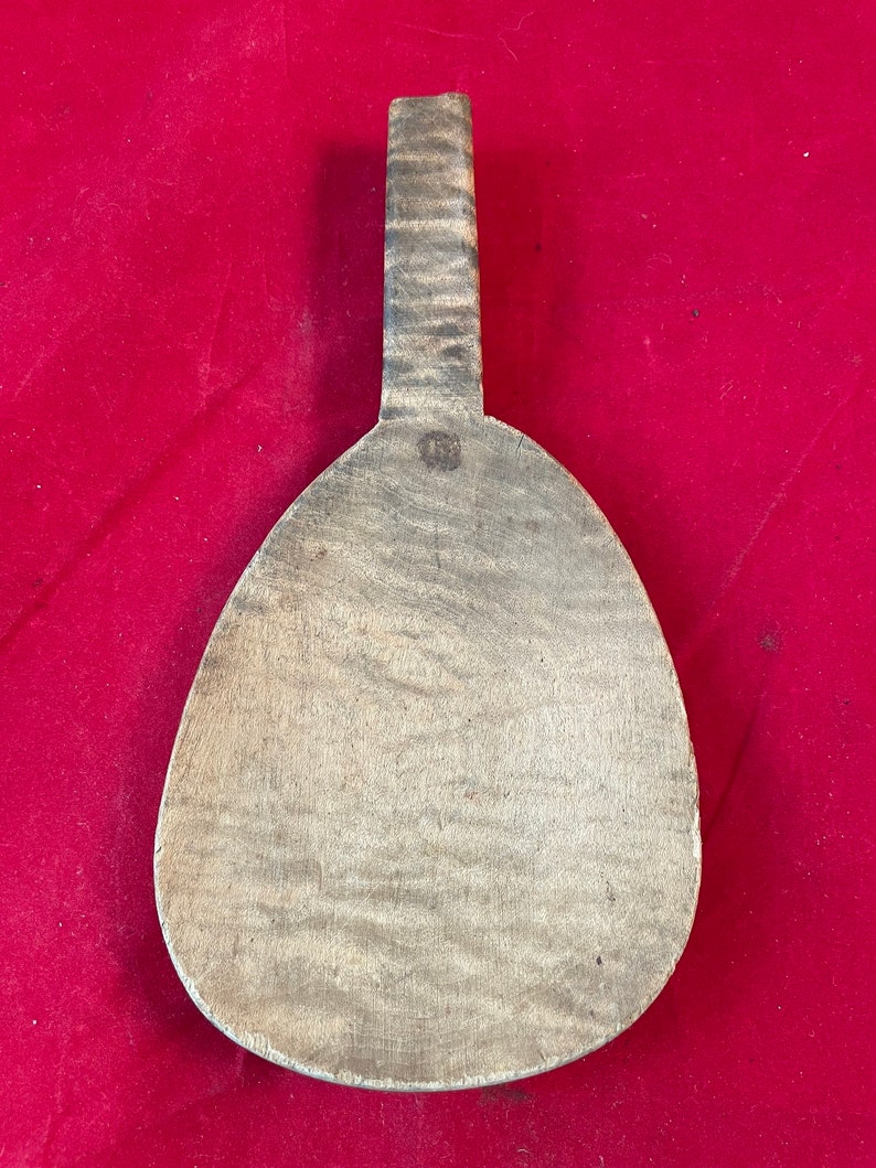 Primitive Tiger Maple Butter Paddle Curly Maple Butter Scoop antique wood butter scoop image 9