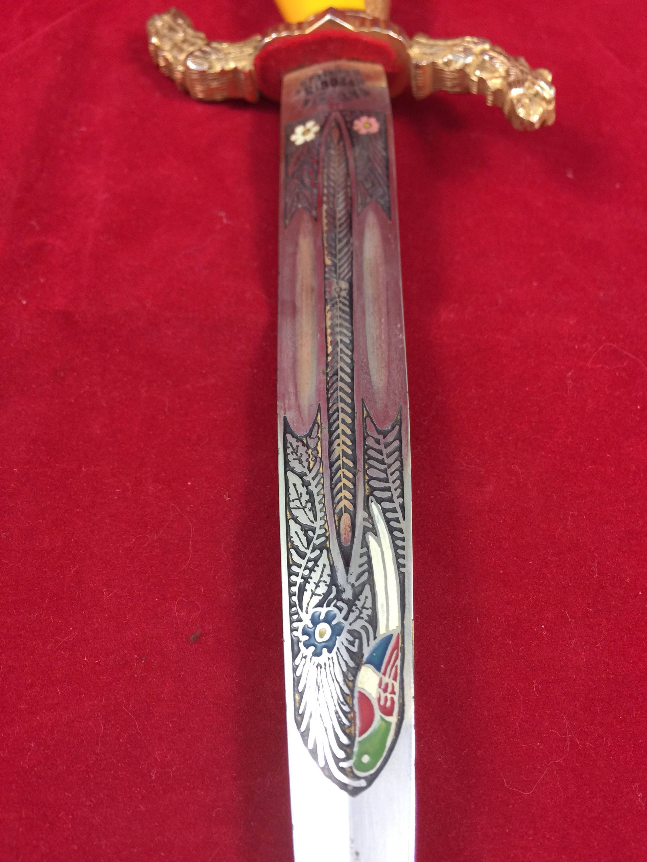Vintage Dagger /Sword / Letter Opener Toledo Spain Eagle birds Etsy