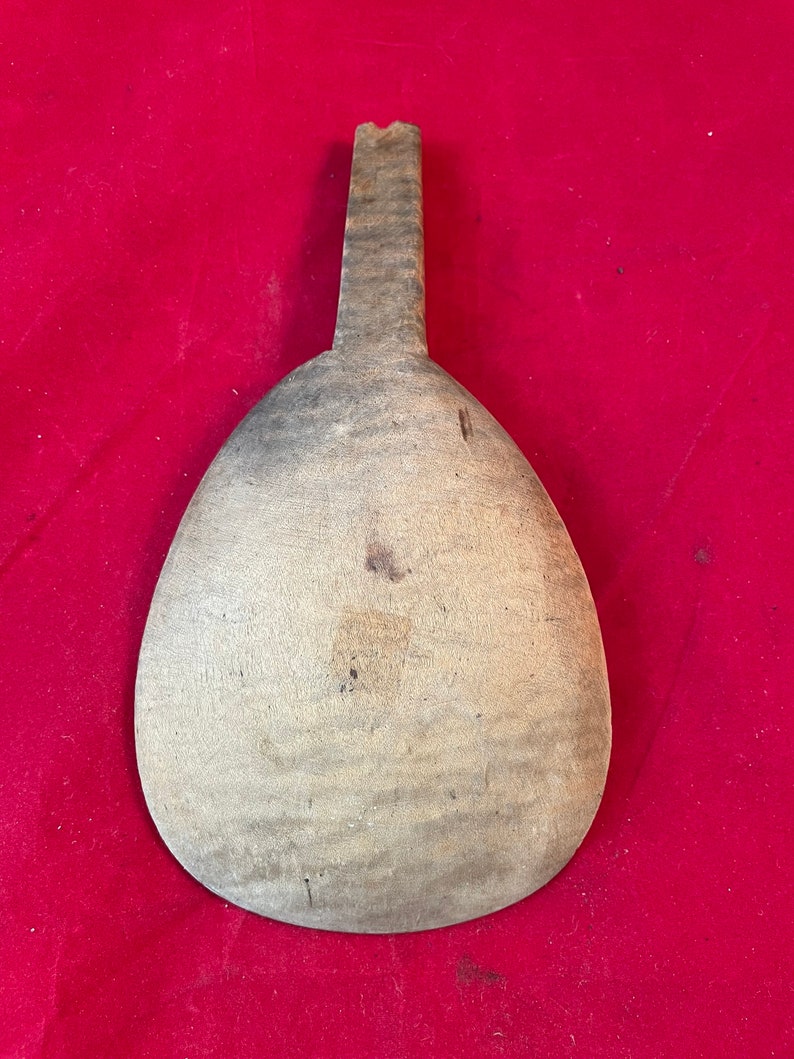Primitive Tiger Maple Butter Paddle Curly Maple Butter Scoop antique wood butter scoop image 8