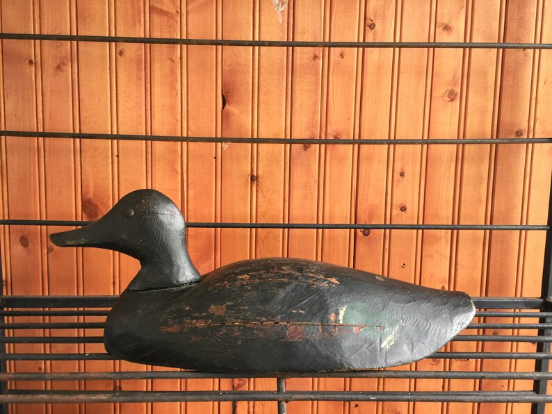 Antique Decoy black duck decoy duck hunting cabin decor Etsy