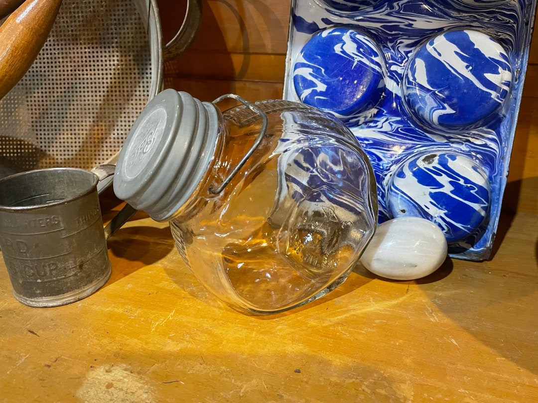 Rare Antique Countertop Jar Rare Antique Storage Jar Owens Etsy