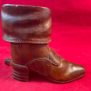 Antique Matchstick Holder Boot match stick holder hand carved wooden boot striker